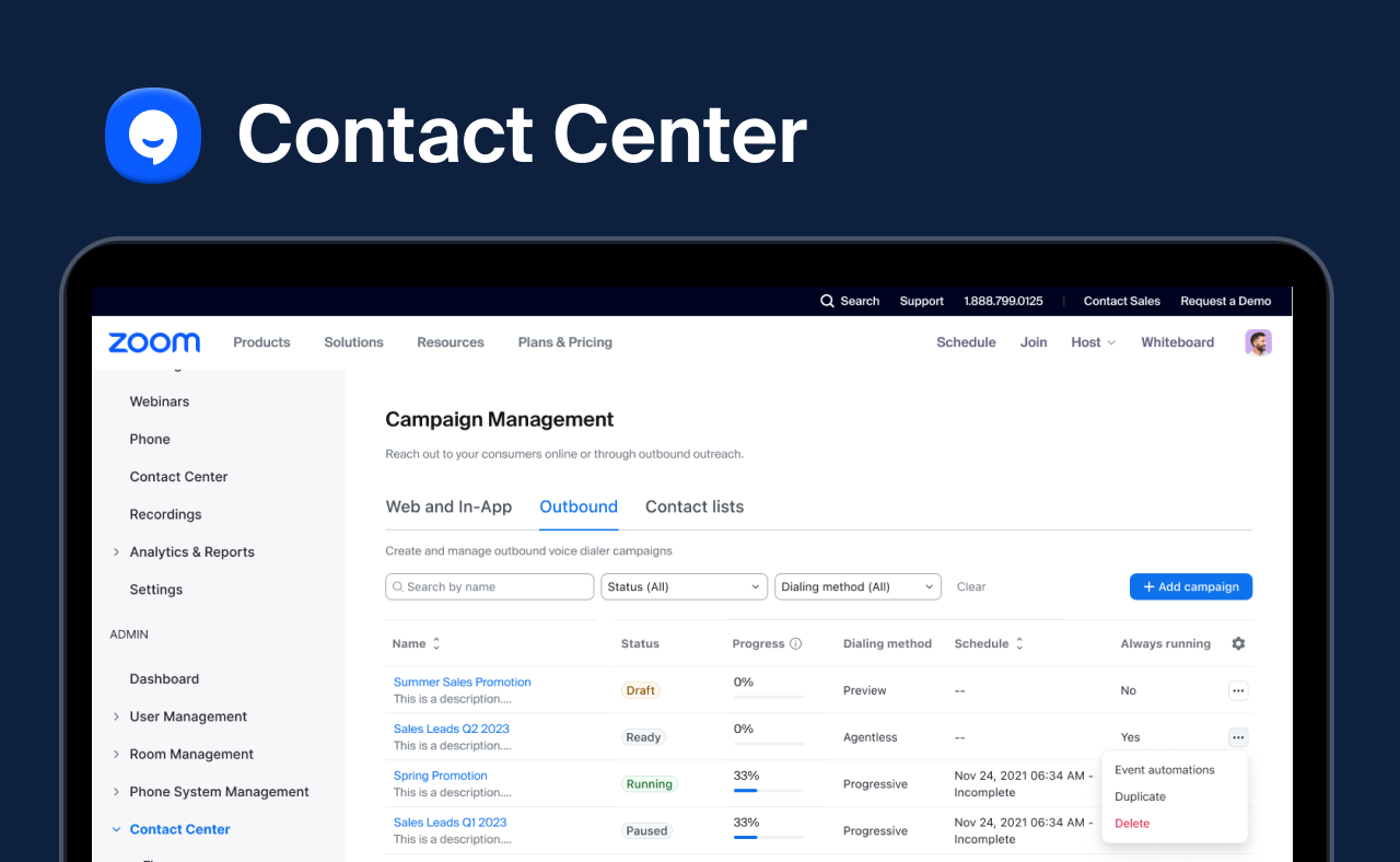 Zoom Contact Center